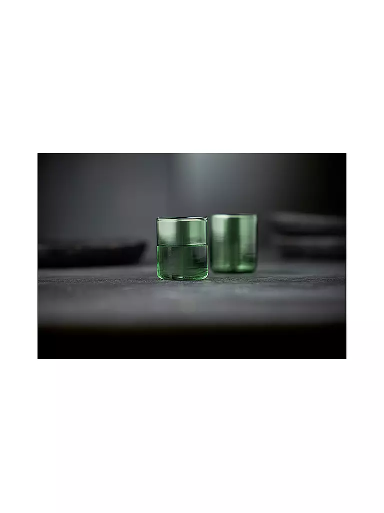 LYNGBY GLAS | Juego de 2 vasos de chupito TORINO 6cl Verde | Verde claro