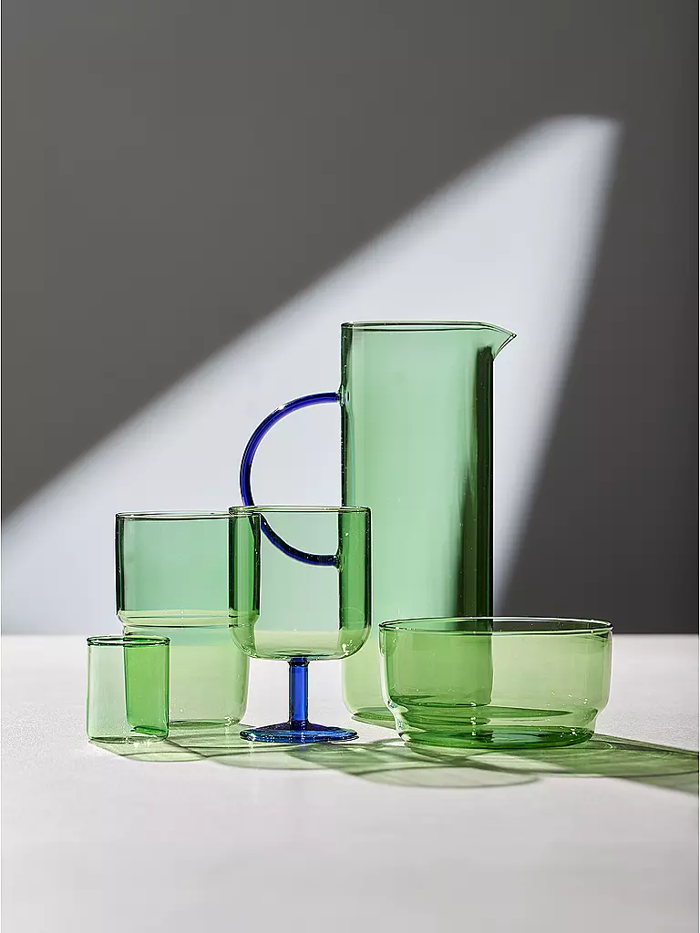 LYNGBY GLAS | Juego de 2 vasos de vidrio TORINO 40 cl Verde | 