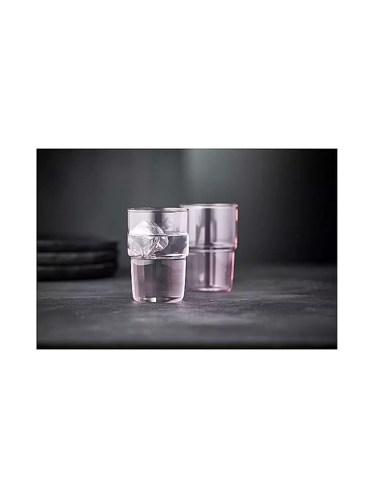 LYNGBY GLAS | Juego de 2 vasos TORINO de 40 cl, rosa | rosa