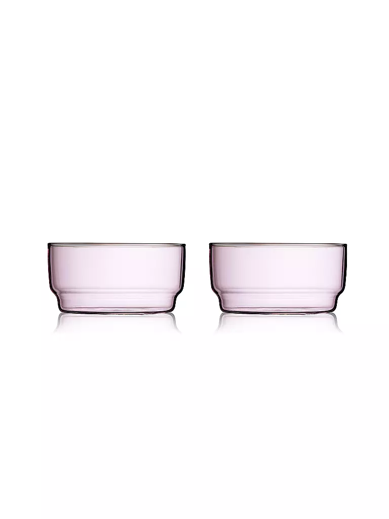 LYNGBY GLAS | Schale 2er Set TORINO 50cl Rosa | Rosa