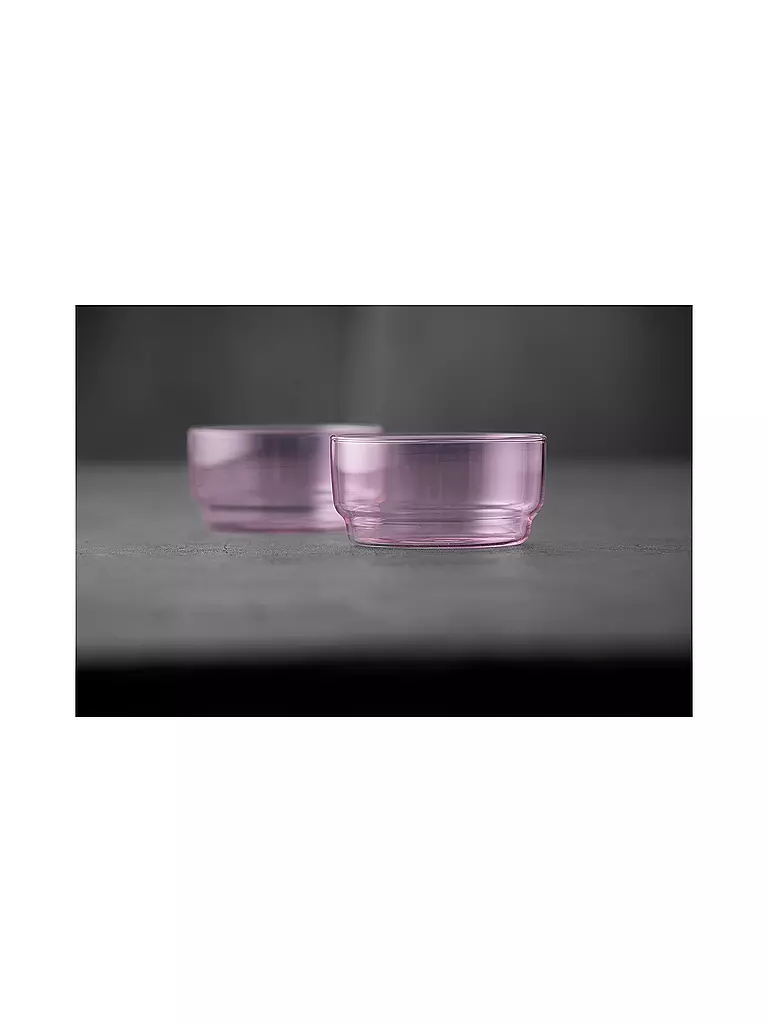 LYNGBY GLAS | Schale 2er Set TORINO 50cl Rosa | 