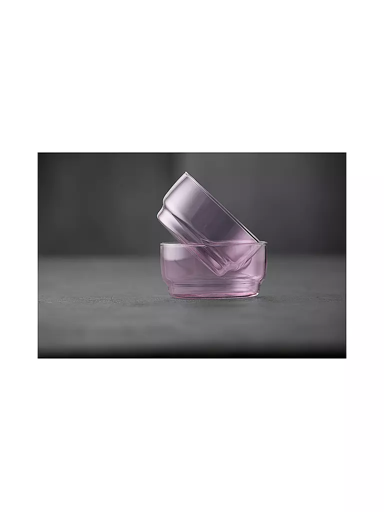 LYNGBY GLAS | Schale 2er Set TORINO 50cl Rosa | 