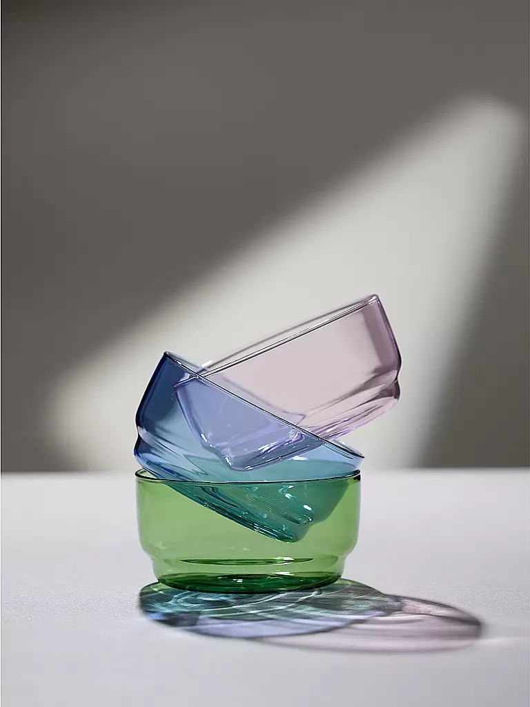 LYNGBY GLAS | Set de 2 cuencos TORINO 50cl Azul | 