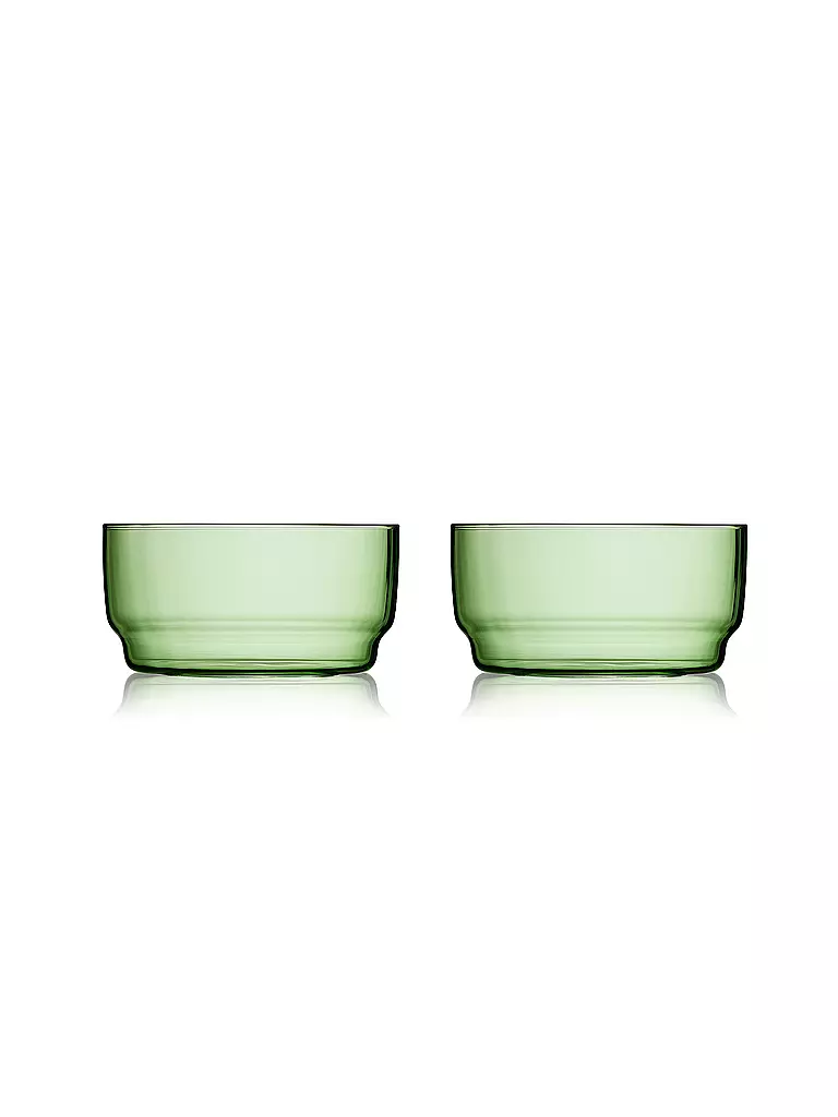 LYNGBY GLAS | Set de 2 cuencos TORINO 50cl Verde | Verde claro