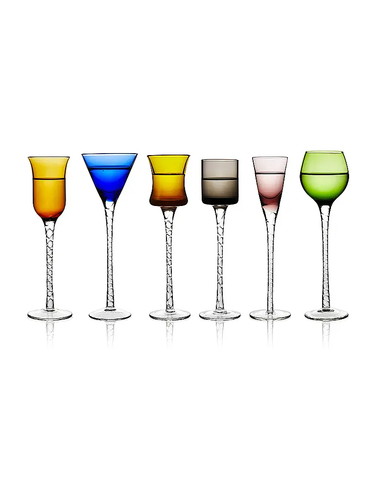 LYNGBY GLAS | Set de vasos de chupito 6 piezas LONDON 18cm multicolor | Multicolor