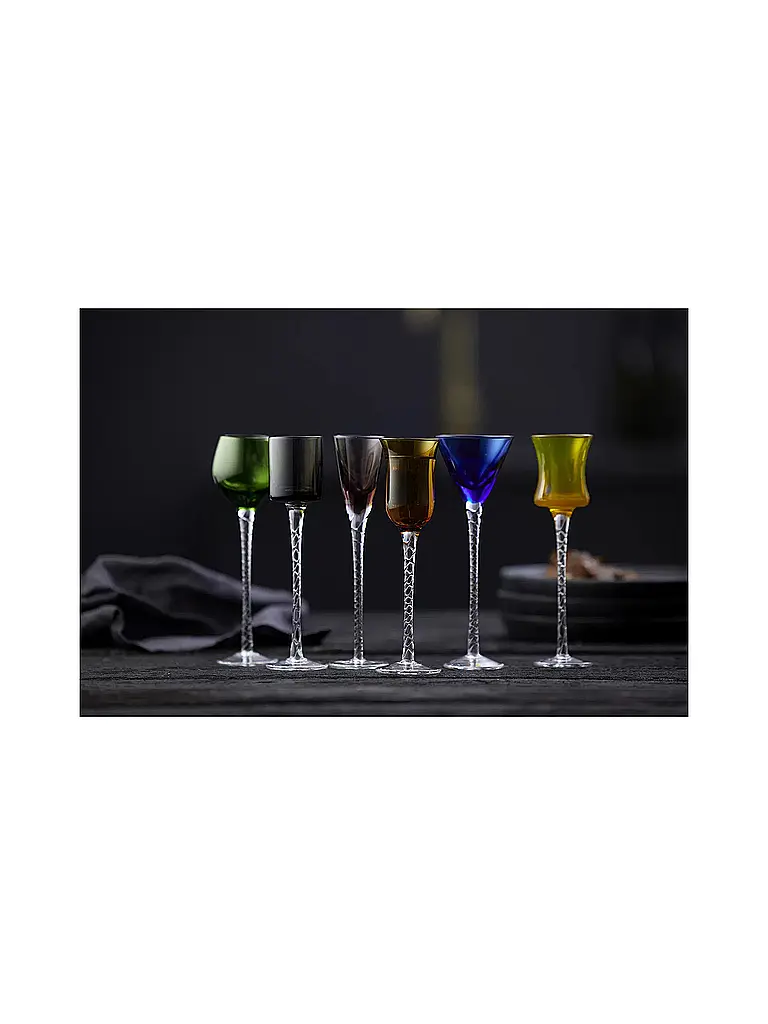 LYNGBY GLAS | Set de vasos de chupito 6 piezas LONDON 18cm multicolor | Multicolor