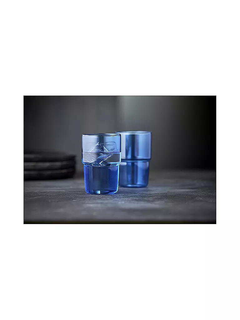 LYNGBY GLAS | Vaso de agua juego de 2 TORINO 40 cl Azul | 