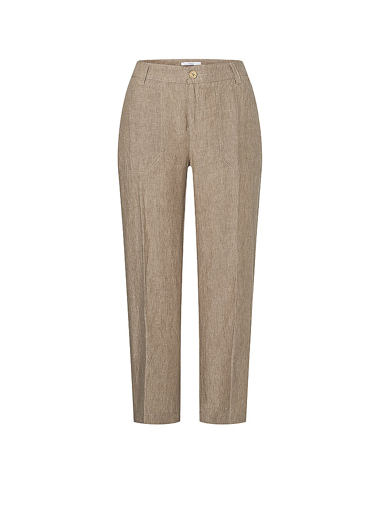 Pantalones de lino 7/8 Nora beige 44