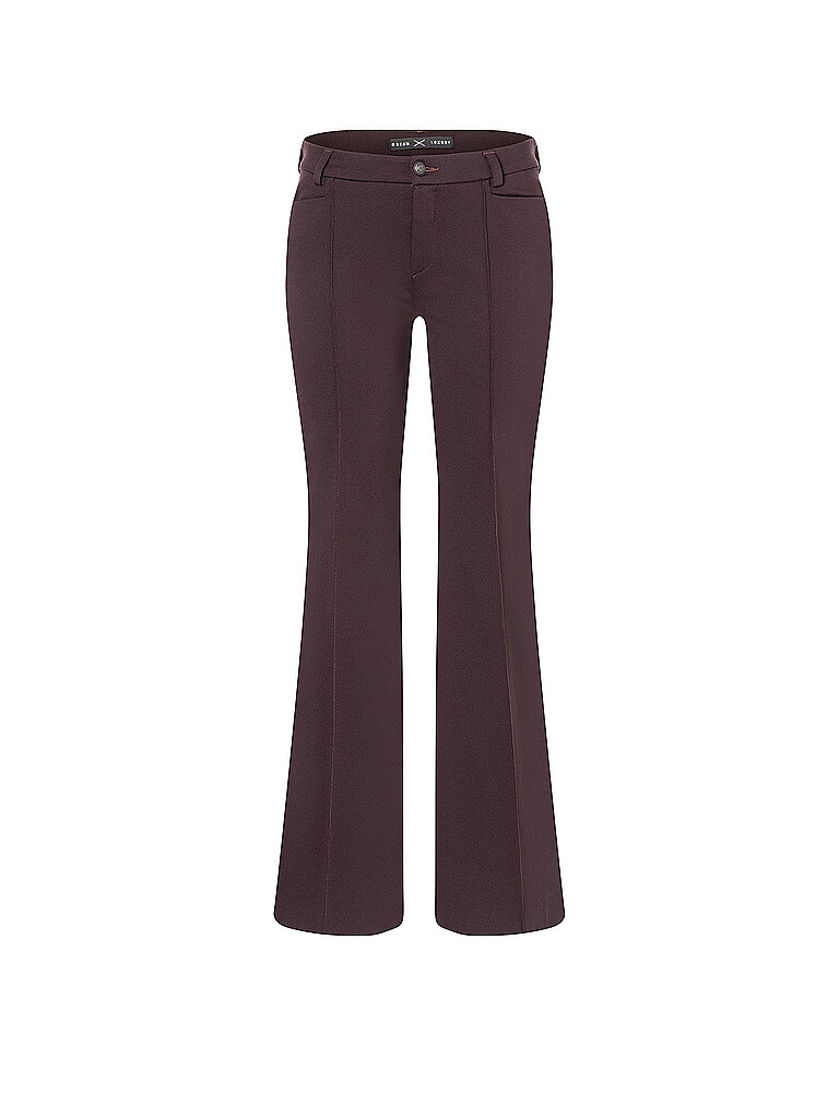 MAC Pantalón Flared Fit DREAM BOOT rojo oscuro