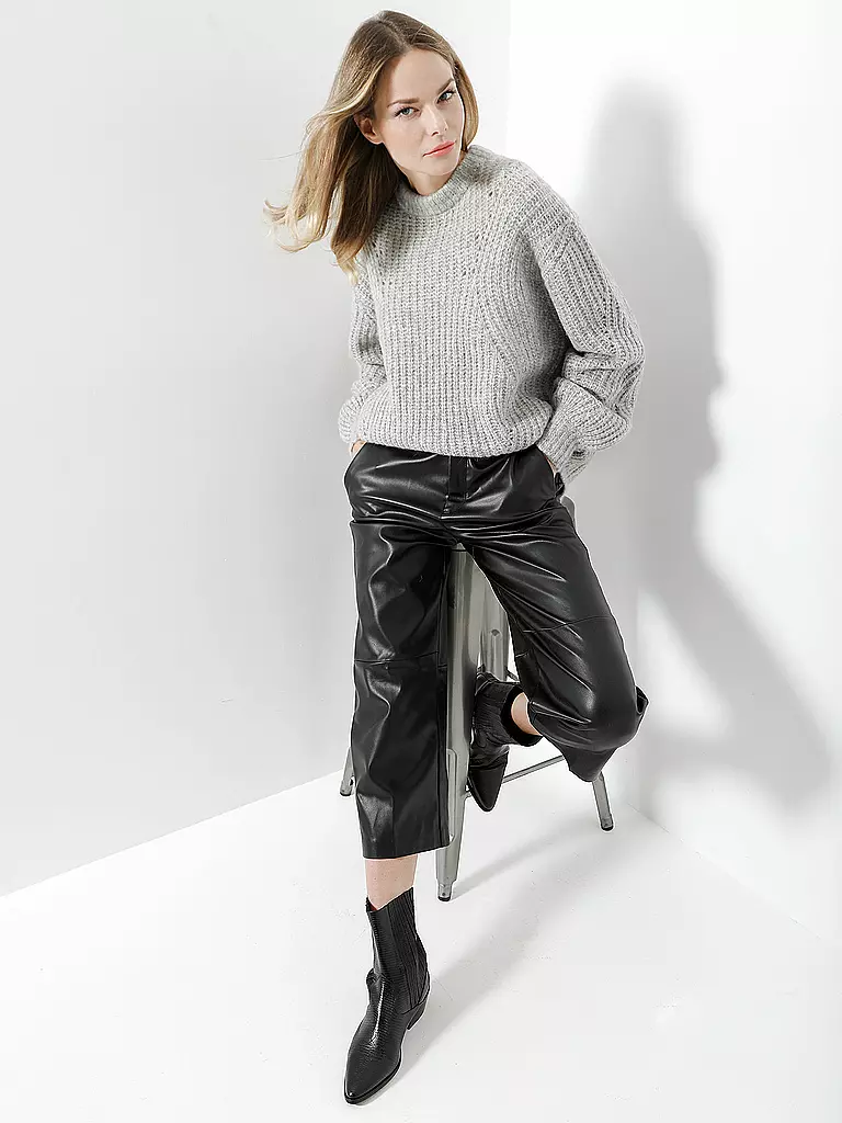 MAC | Culotte in Lederoptik " Chiara "  | Negro