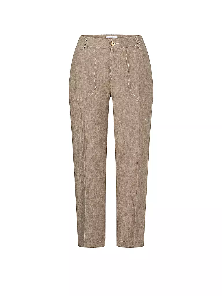 MAC | Pantalón de lino 7/8 Nora | Beige