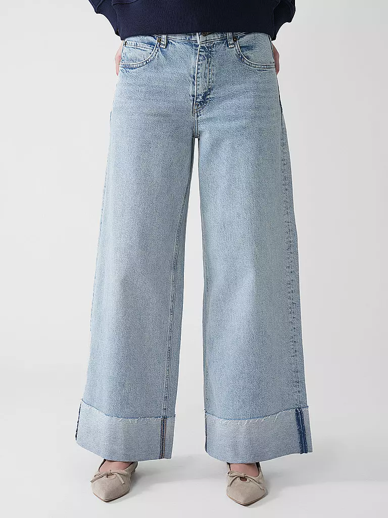 MAC | Vaqueros Straight Fit 7/8 NEVADA | hellblau