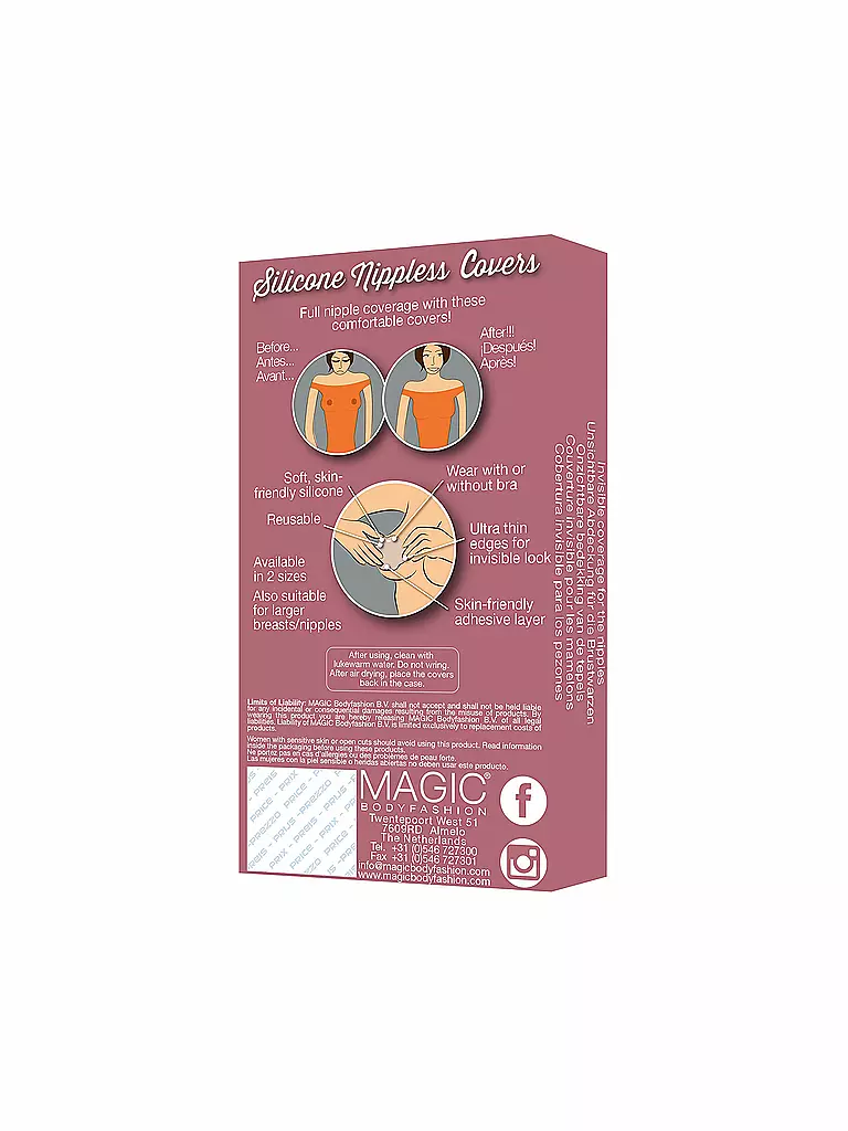 MAGIC BODYFASHION | Cubre Pezones de Silicona Talla S/M (color piel) | 