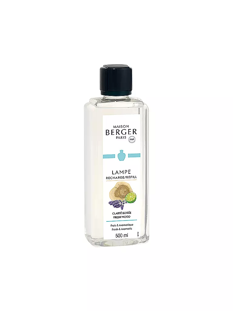 MAISON BERGER PARIS | Belebende Holznuancen - Fresh Wood Lampe Berger Duft 500ml | Transparente