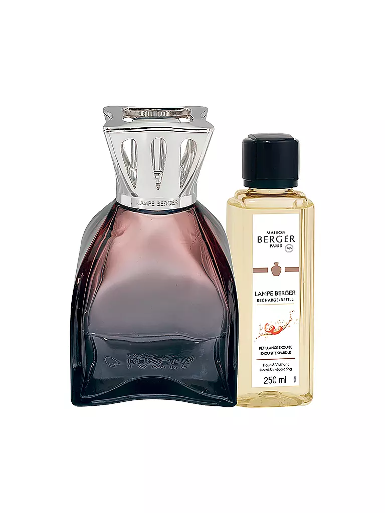 MAISON BERGER PARIS | Lampe Berger Set FLACON LILLY ROSE +250ml Petillance Exquise | Baya