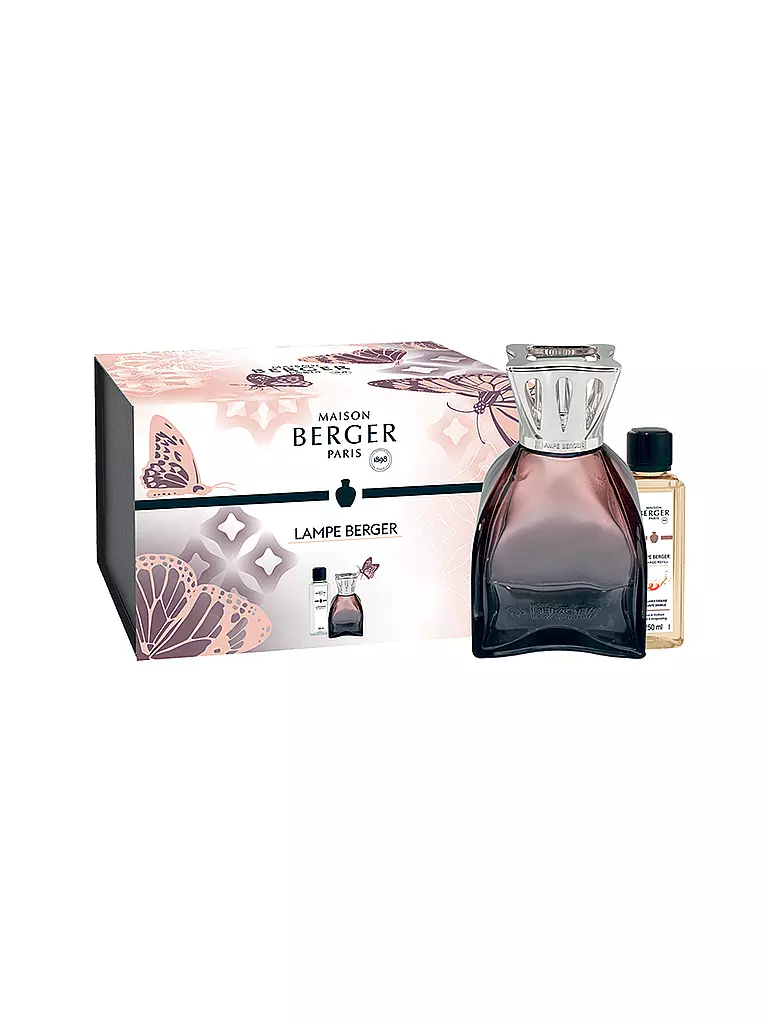 MAISON BERGER PARIS | Lampe Berger Set FLACON LILLY ROSE +250ml Petillance Exquise | 