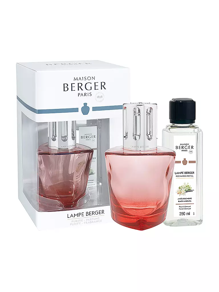 MAISON BERGER PARIS | Lampe Berger Set TERRA Rouge 250ml Angelique Noire | Rojo