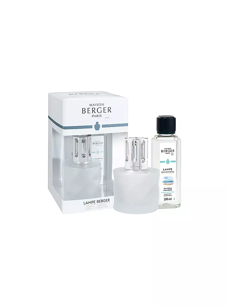 MAISON BERGER PARIS | Set Flacon Spirale Givree 250ml Vent de Ocean | Gris claro