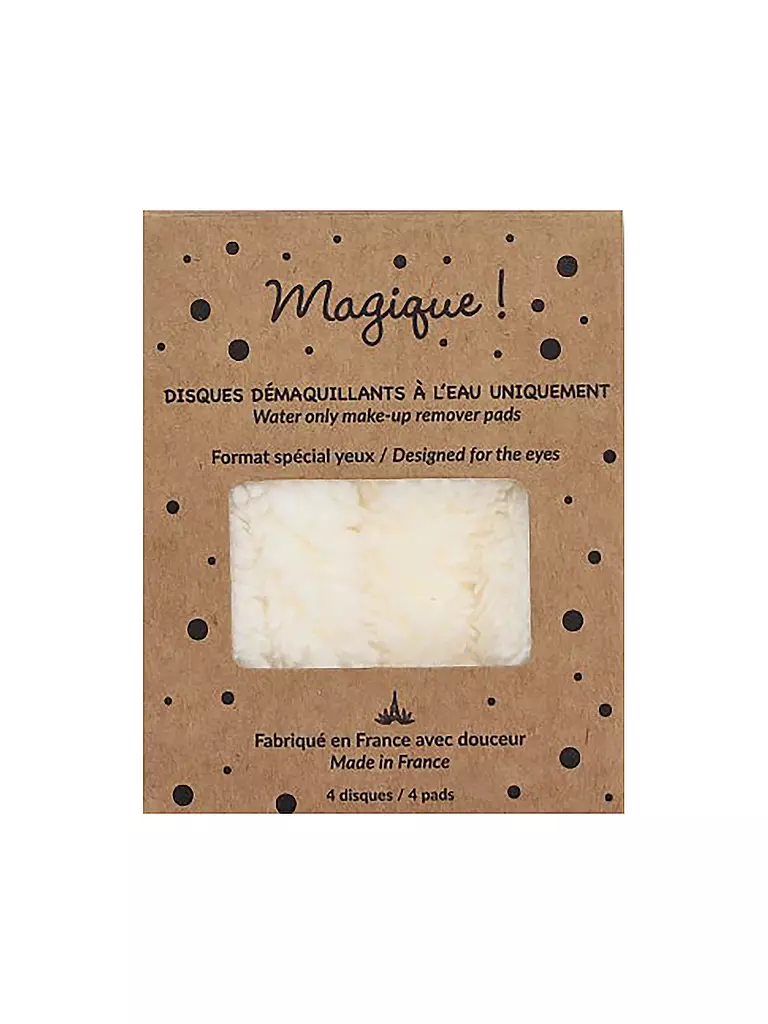 MALOU & MARIUS | Toallitas desmaquillantes Paquete de 4 MAGIC DISC | Blanco