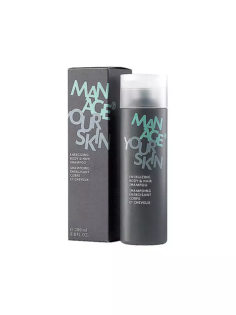 MANAGE YOUR SKIN | Champú Energizante para Cuerpo y Cabello 200ml | Sin color