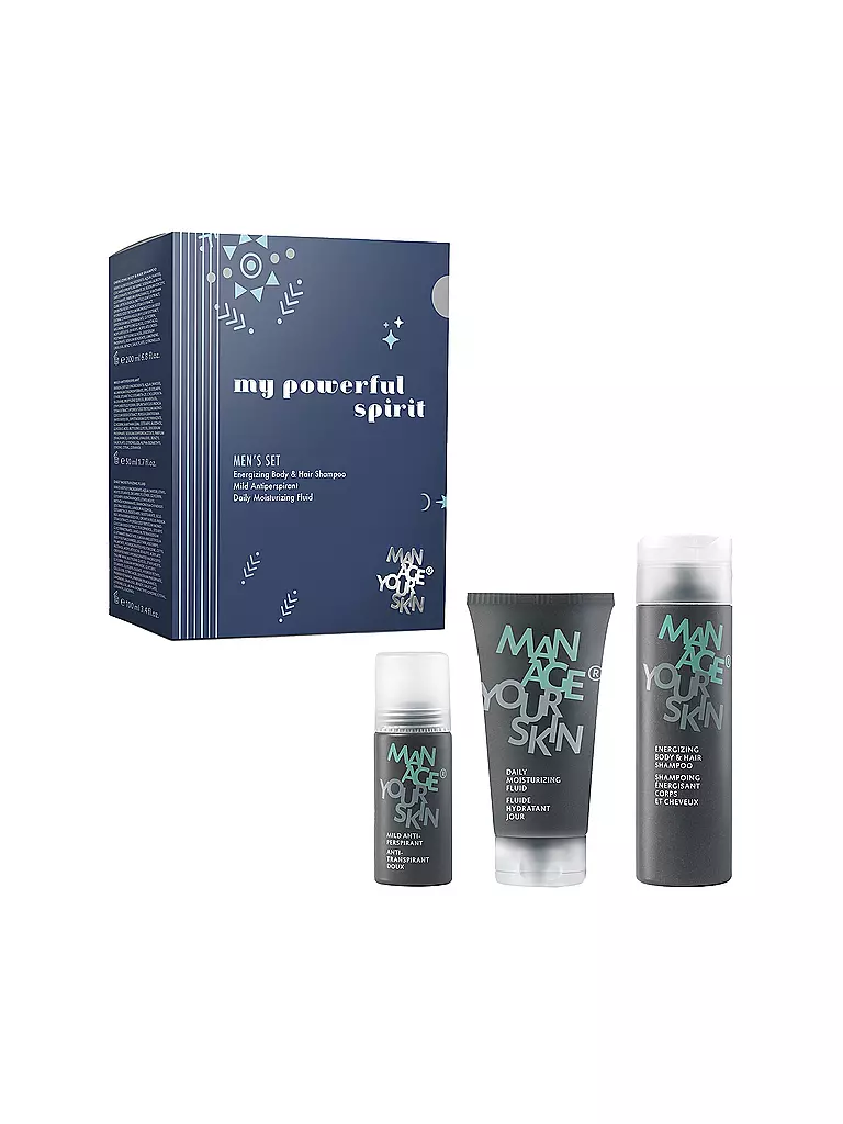 MANAGE YOUR SKIN | Set de regalo - Set para hombre 200ml / 100ml / 50ml | Sin color