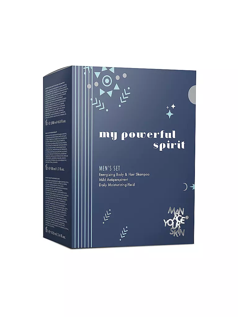 MANAGE YOUR SKIN | Set de regalo - Set para hombre 200ml / 100ml / 50ml | Sin color
