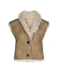MARANT ETOILE | Chaleco reversible con aspecto de piel CLARA | Beige