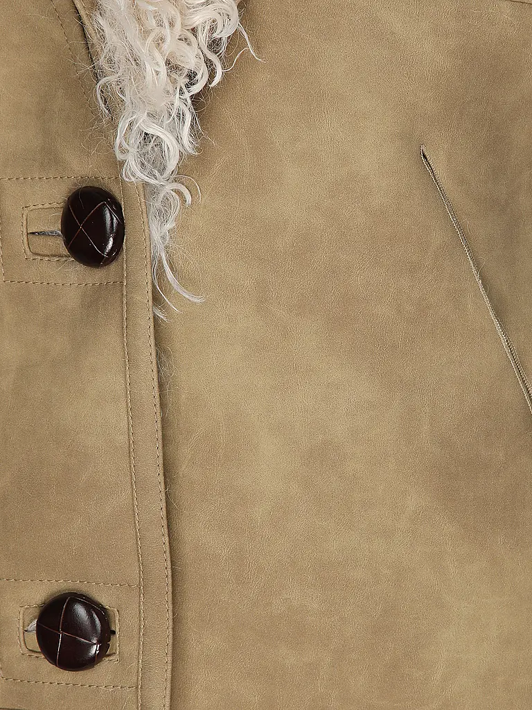MARANT ETOILE | Chaleco reversible con aspecto de piel CLARA | Beige