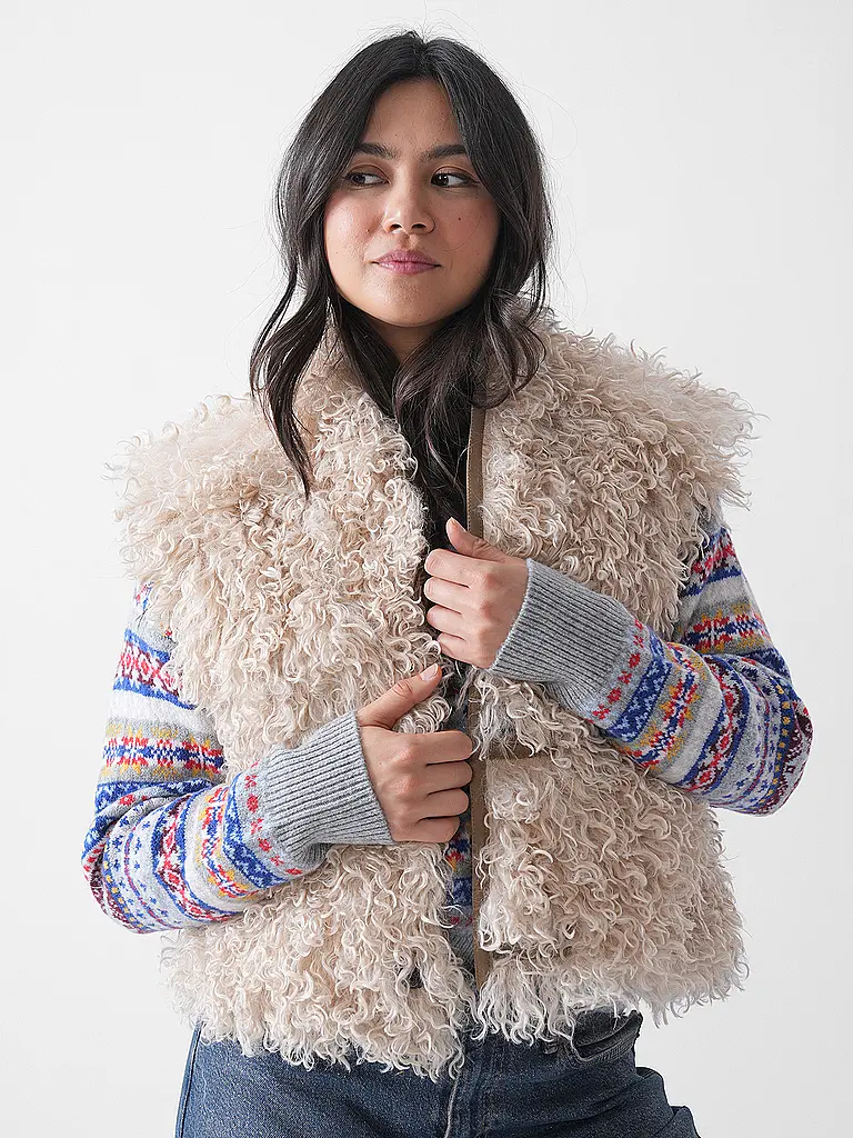 MARANT ETOILE | Chaleco reversible con aspecto de piel CLARA | Beige