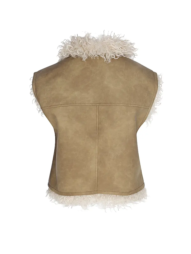 MARANT ETOILE | Chaleco reversible con aspecto de piel CLARA | Beige
