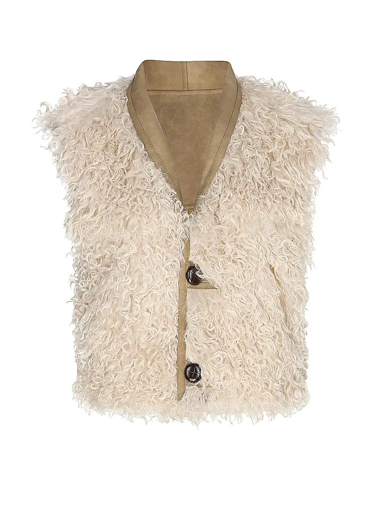 MARANT ETOILE | Chaleco reversible con aspecto de piel CLARA | Beige