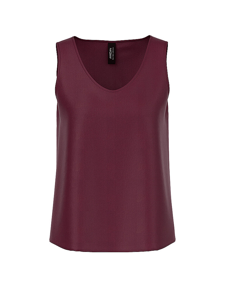 Top de seda rojo oscuro 40