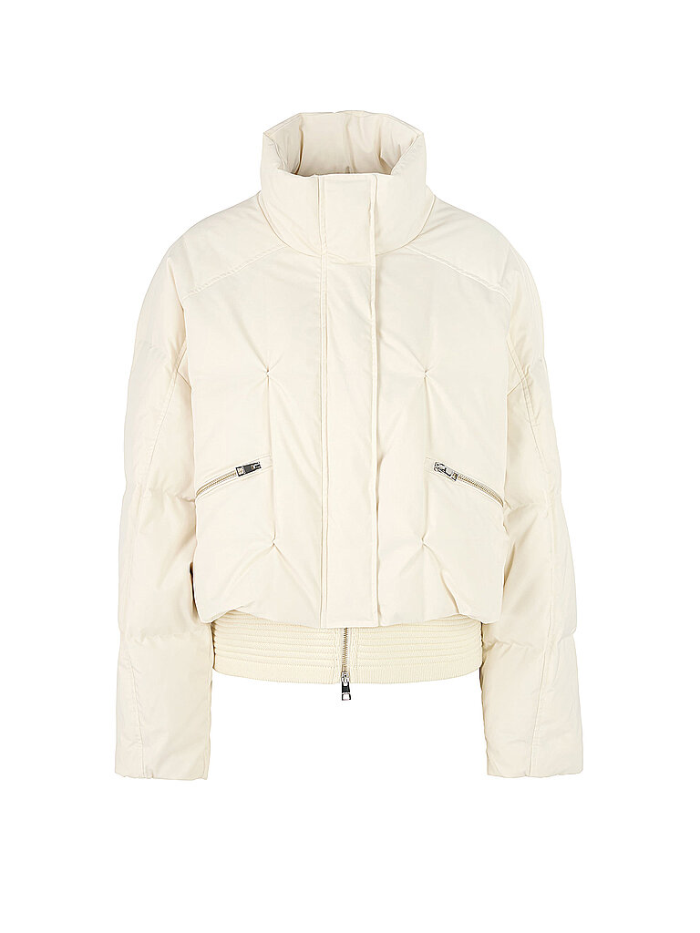 Chaqueta acolchada de plumón crema 40