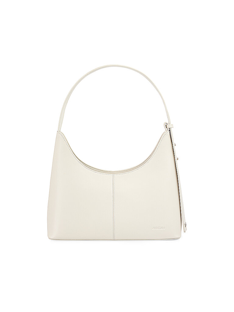 Marc Cain Bolso de cuero - Bolso de hombro gris claro