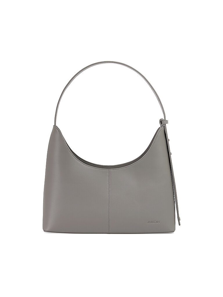 Marc Cain Bolso de cuero - Bolso de hombro gris claro