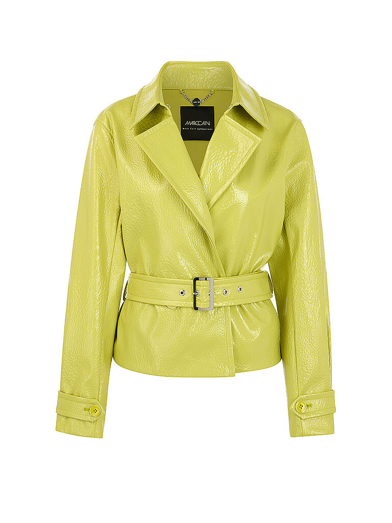 Chaqueta con efecto charol verde 36