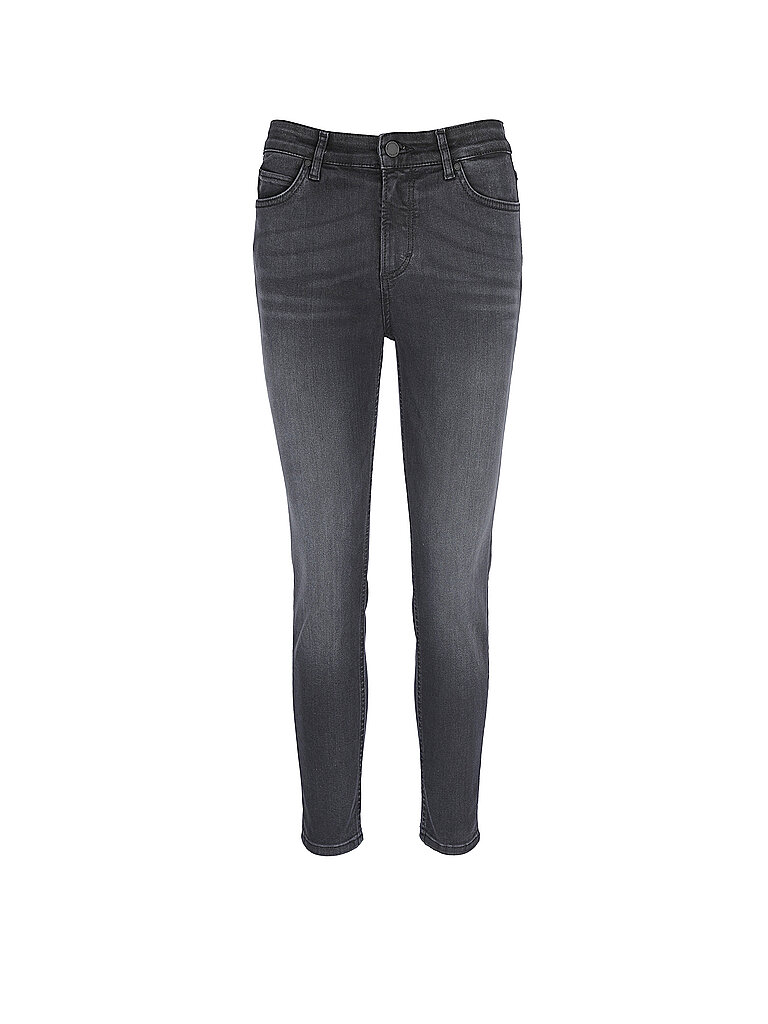 Vaqueros de talle alto corte pitillo 7/8 gris 32/L32
