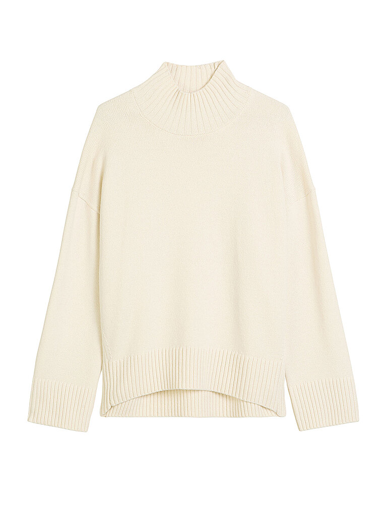 Jersey de cuello alto blanco L