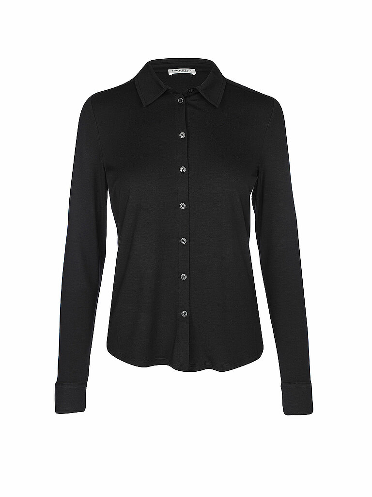 Blusa de punto de jersey negro XL