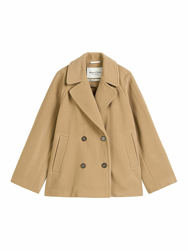 Chaqueta de lana marrón claro 36