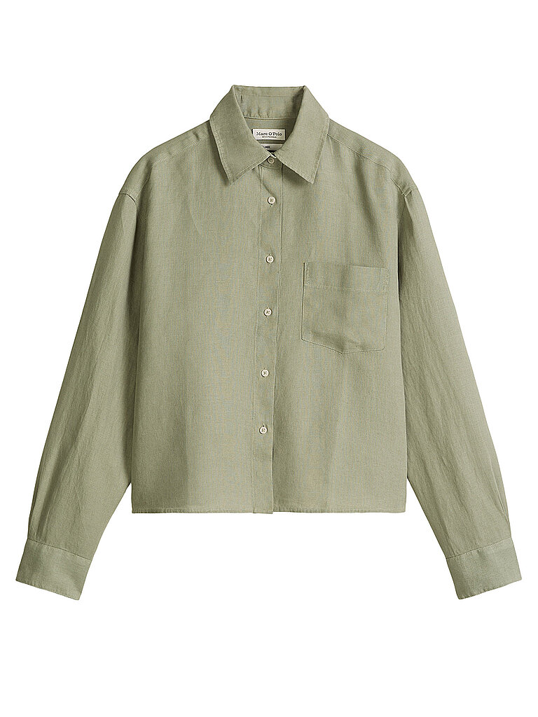 Blusa de lino verde 40