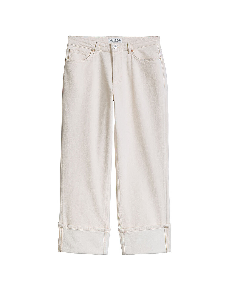Jeans de corte recto crema 27/L34