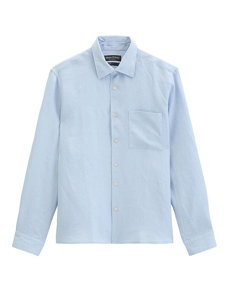 Camisa de lino azul claro XL