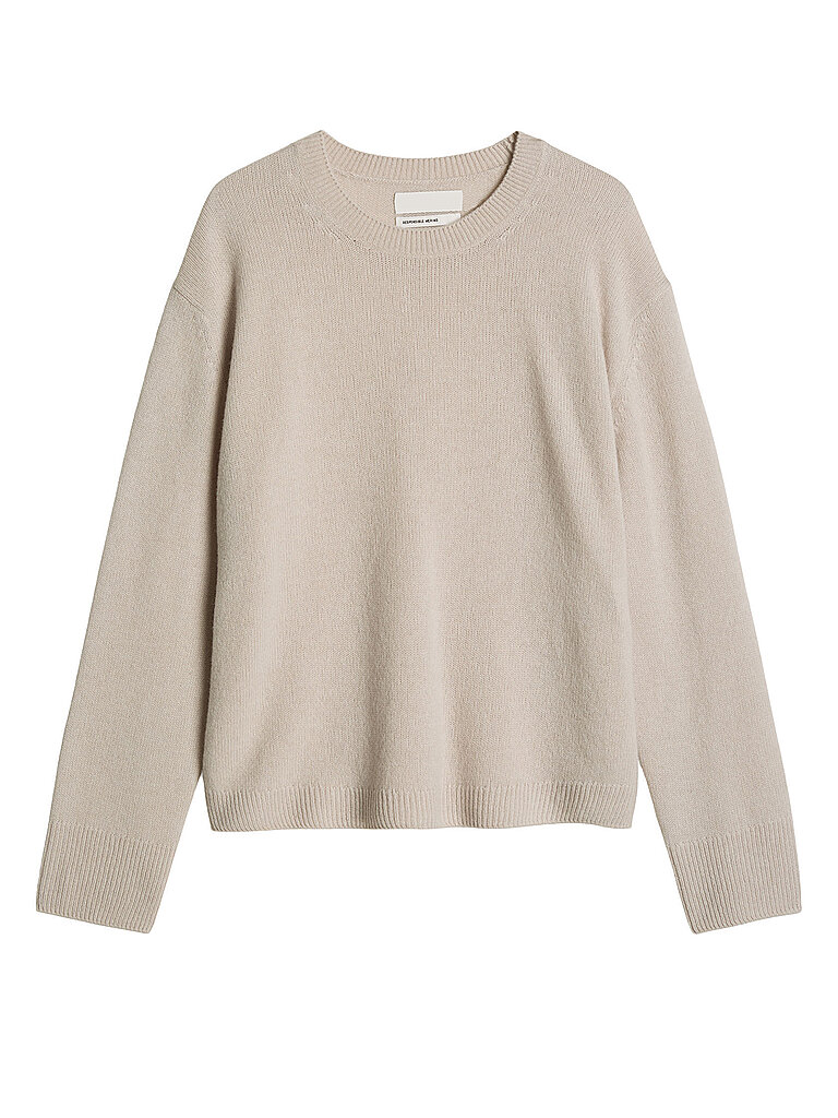 Para mujer. 5000011925 Jersey suelto de suave lana de cordero beige (S), Casual