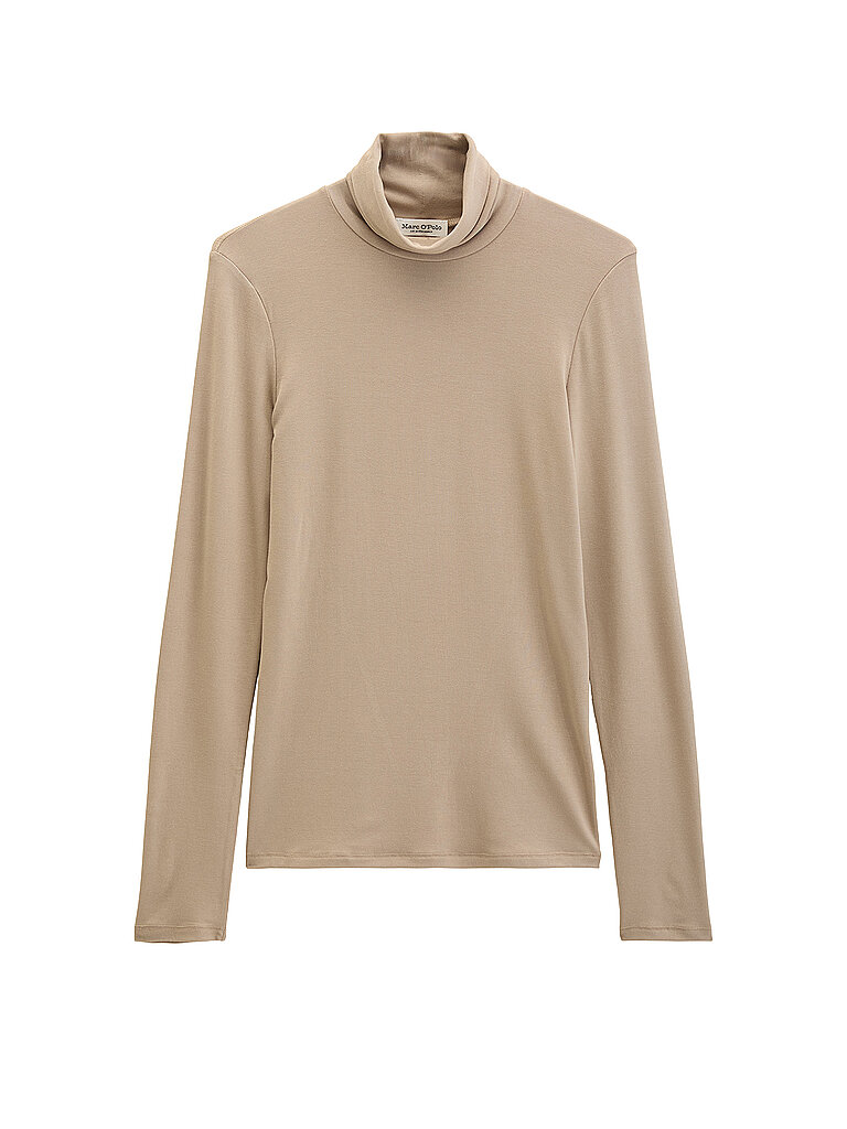 Marc O'Polo Jersey de cuello alto marrón claro