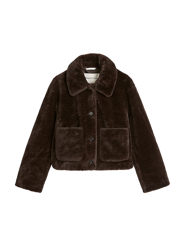 Marc O'Polo Chaqueta de efecto pelo marrón
