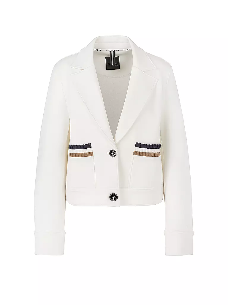 MARC CAIN | Blazer de punto de jersey | Blanco