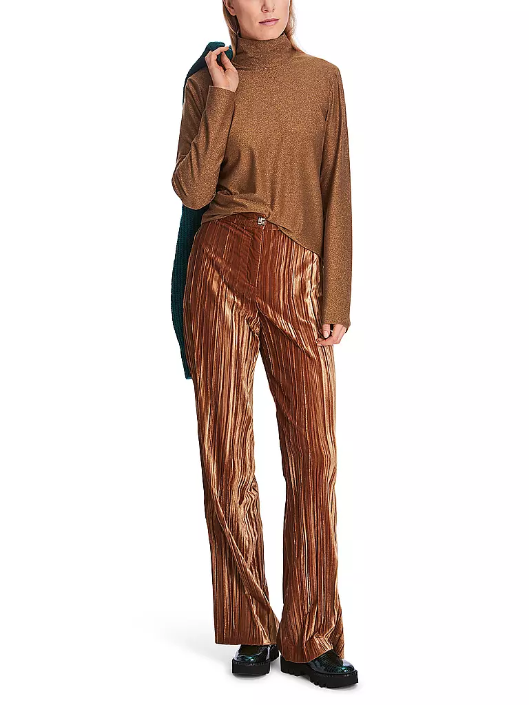 MARC CAIN | Camiseta de cuello alto | Marrón