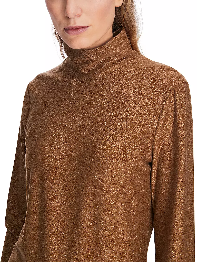 MARC CAIN | Camiseta de cuello alto | Marrón