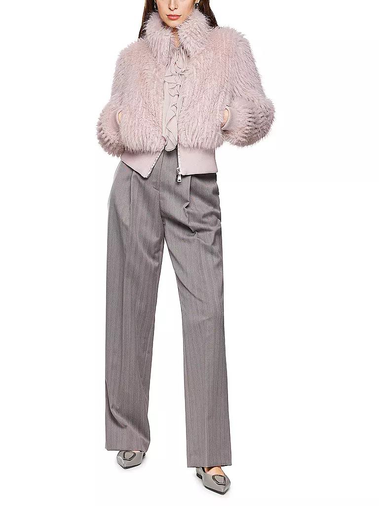 MARC CAIN | Chaqueta con aspecto de piel | hellgrau